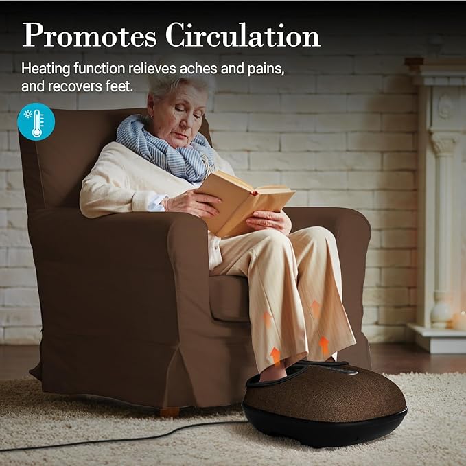 Foot Massager with Heat, FSA Eligible HSA Store, Shiatsu Feet Massager with Remote Control, Multi-Level Compression Knead Foot Massage for Neuropathy & Plantar Fasciitis, Mothers Day Gifts for Mom