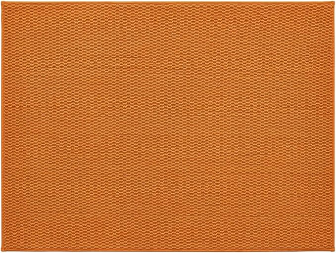 TYUU Large Bathroom Rugs Non Slip Washable Bath Rugs Super Absorbent Bathroom Rug Thin Quick Dry Low Pile Bath Mats, Orange 36"x48"