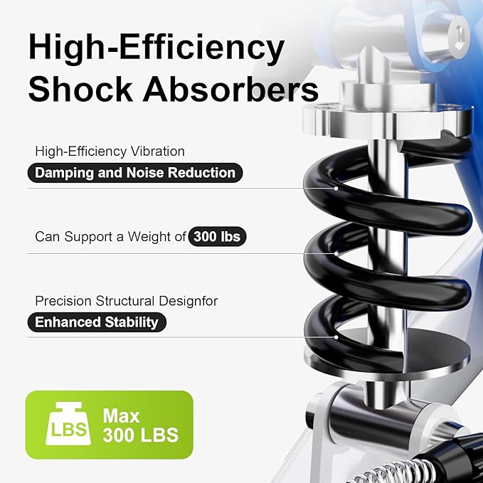 BlessReach All Terrain Steerable Knee Scooter Crutch Alternative，Deluxe Medical Scooter Double Handbrake,for Adults Injured Ankle & Foot Recovery Scooter in Blue