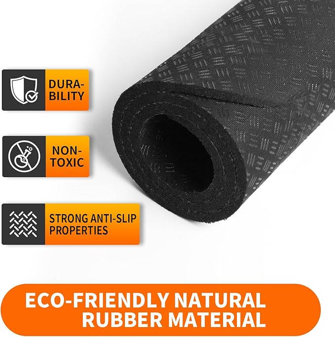 Stepwaver Double Non-Slip Workout Mat for Ellipse Leg Exerciser, 23.6" × 17" 0.12" Thick Ellipse Machine Mat, Exercise Mat for Under Desk Ellipticals, Suitable for Electric Seated Foot Pedal Exerciser