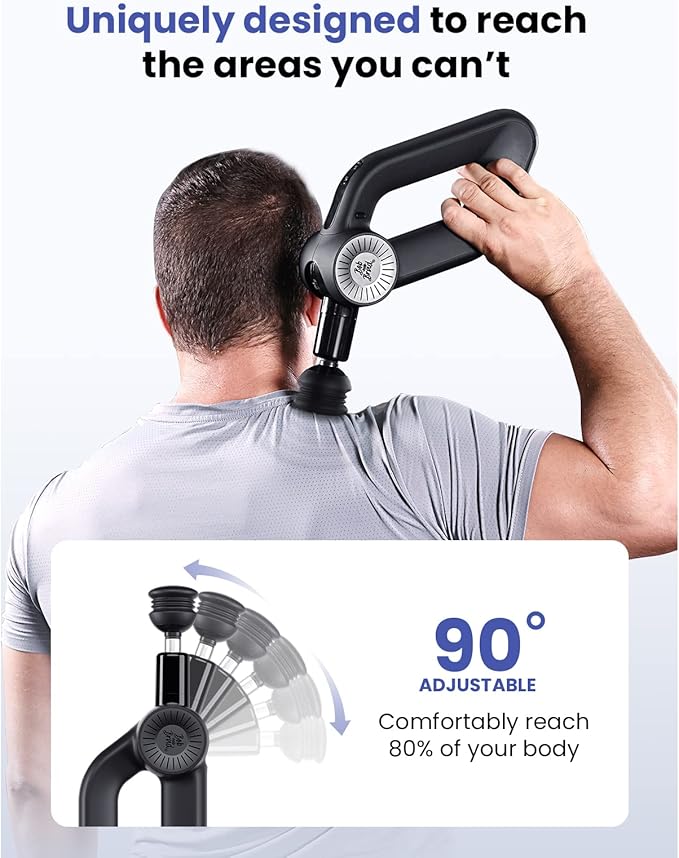 BOB AND BRAD D6 Pro Massage Gun Deep Tissue Percussion with 16mm Amplitude 85lbs Stall Force, FSA Eligible & HSA Approved Professional Muscle Massager for Athletes, Quiet Electric Back Massager