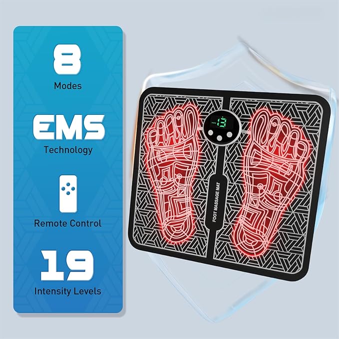 Phixnozar TENS & PMS,Transcutaneous Electronic Nerve Stimulator, EMS Foot Massage for Muscle Relaxation, LCD Display Screen