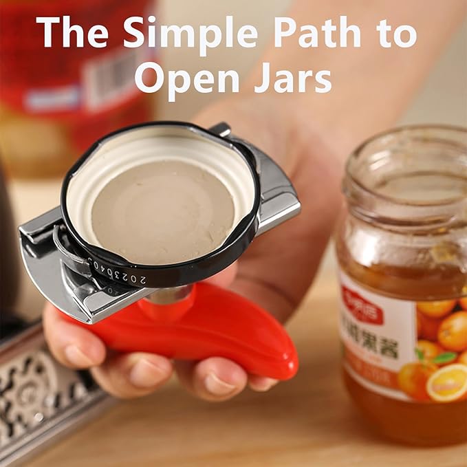 Jar Opener - Jar Openers TopRated for Seniors, Bottle Openers for Seniors, Mutil Lid Opener, Get Lids Off Easily (White)
