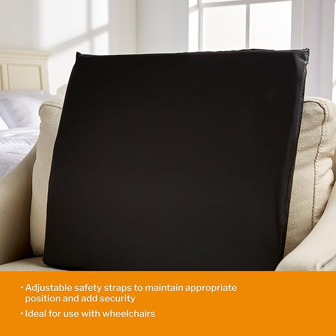 McKesson Back Support Cushion for Wheelchairs and Office Chair, Lumbar Support, Foam, 18 in x 17 in, 4 Count