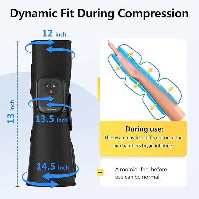 Comfytemp Air Compression Hand and Wrist Massager with Heat, FSA Eligible HSA, Portable Forearm Massage Sleeve for Circulation and Pain Relief, Ideal for Mom Dad Seniors