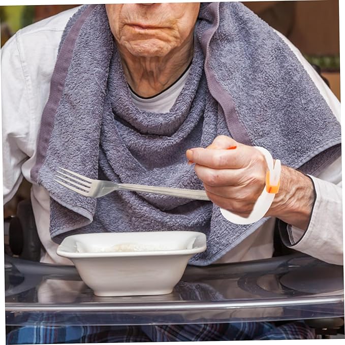 Adaptive Fork for Disabled Individuals Non- Handle Comfortable Eating Utensil for Seniors and Easy to Grip for Elderly and Handicapped Users