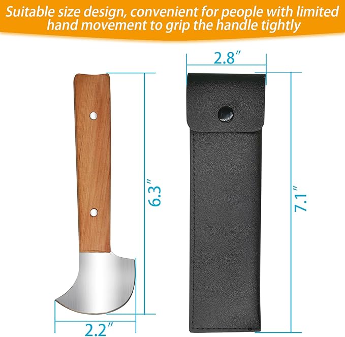 YOTAN Rocker Knife for Disabled, Steak Knives One Handed Gadgets, Curved Knife for Make Salad or Cut Food in Can & Bowl, Adaptive Eating Flatware Helps Hand Tremors, Parkinson, Arthritis, Elderly