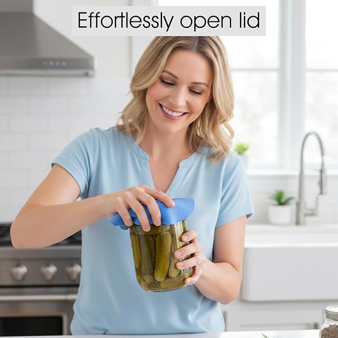 6Pcs Bottle Openers Top Gripper Rubber Grippers For Opening Jars Silicone Jar Opener for Rated Seniors Multi-function Pads for Arthritis and Weak Hands