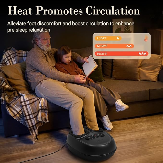 CuPiLo Foot Massager with Heat for Neuropathy - [2026 Upgraded], Mothers Day Gifts for Mom, Shiatsu Feet Massager FSA Eligible HSA Store Eligible, Fatigue Relief and Plantar Fasciitis