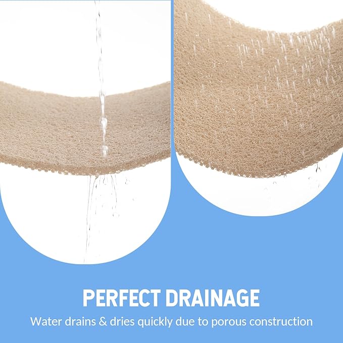 Hargiis Non Slip Shower Mat, Anti Slip Bath Mat, Quick Drying Bath Tub Mats, Foot Scrubber Mat, Anti Slip Mat for Tub, Floor, Bathroom, Home, Kitchen, Hotel (Beige 24”x24”)