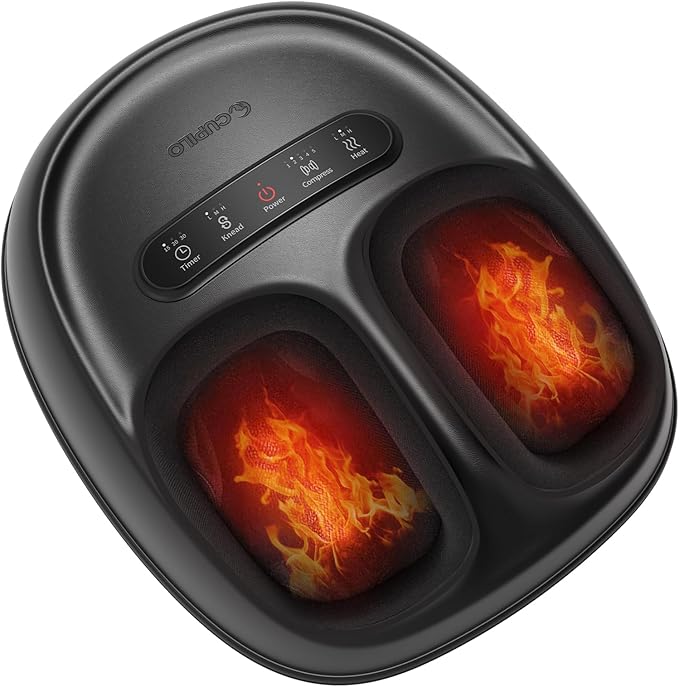 CuPiLo Foot Massager with Heat for Neuropathy - [2026 Upgraded], Mothers Day Gifts for Mom, Shiatsu Feet Massager FSA Eligible HSA Store Eligible, Fatigue Relief and Plantar Fasciitis
