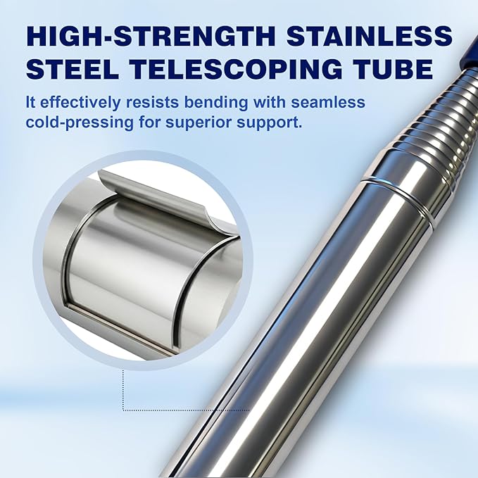 Golf Ball Retriever Telescopic for Water, GolfBall Grabber Tool, Golf Accessories Gifts for Men, Women & Golfers, Golf Balls Picker with Stainless Steel Shaft&Non-Slip Rubber Grip