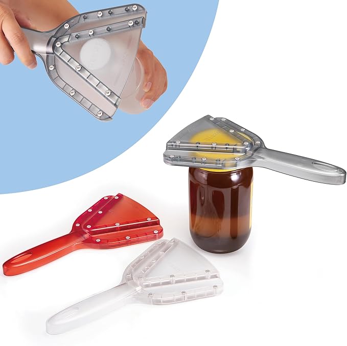 Uinxan Jar Opener for Weak Hand & Seniors with Arthritis,Easy Twist Off Bottle Caps,Patent | Unique Kitchen Gadgets,Handheld Lid Top Open for Elderly/Women/Men (Black)