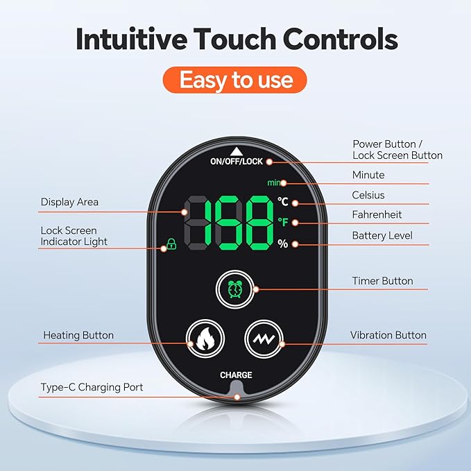 2PCS Cordless Foot Massager for Neuropathy, Foot and Ankle Massager for Pain Relief, 3000mAh Rechargeable Ankle Heating Pad with Massage for Circulation, Black