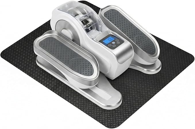 Stepwaver Double Non-Slip Workout Mat for Ellipse Leg Exerciser, 23.6" × 17" 0.12" Thick Ellipse Machine Mat, Exercise Mat for Under Desk Ellipticals, Suitable for Electric Seated Foot Pedal Exerciser
