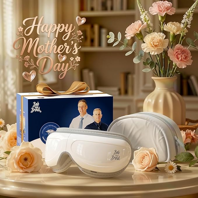 BOB AND BRAD Eye Massager FSA Eligible/HSA Eligible, EyeOasis 2 Heated Eye Mask for Migraines with Music, Smart Migraine Massager Reduce Dry Eyes Improve Sleep, Birthday Gifts for Women Men Mom Dad