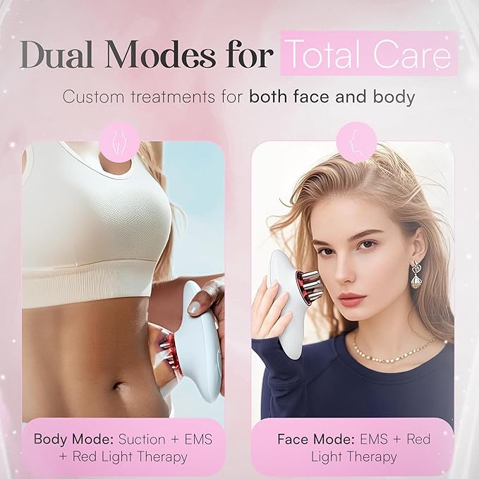 3-in-1 Body Sculpting Machine – Thermoslim Cellulite Massager with Cupping & Red Light Therapy for Belly, Skin, Back, Waist, Legs & Arm Tightening Device