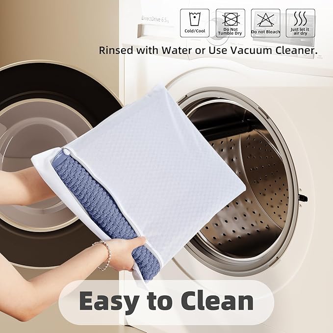 TYUU Bathroom Rugs Non Slip Washable, Super Absorbent Thin Bath Mat Small Quick Dry Low Pile Bathroom Rug, Denim Blue 20"x30"