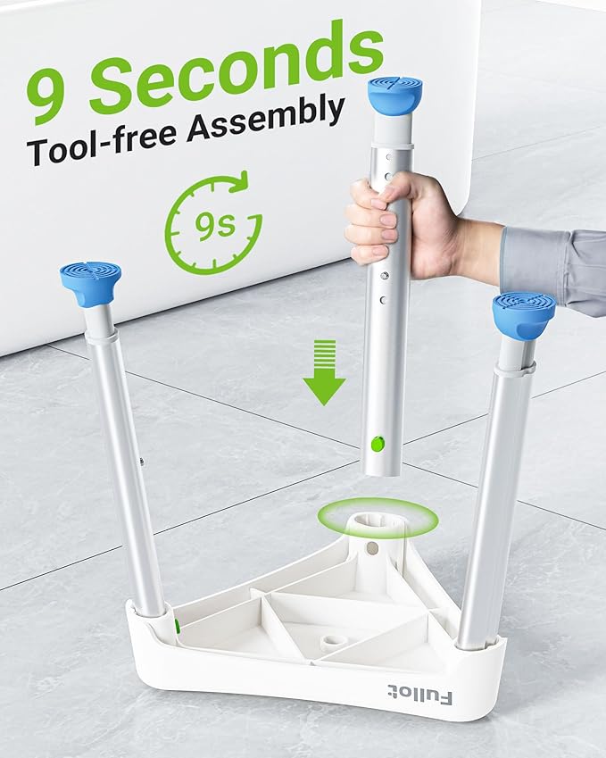 Space-Saving Triangular Shower Chair for Inside Shower, FSA/HSA Eligible 400 lbs Adjustable Shower Stool for Elderly and Disabled, Non-Slip Bathtub Chair with Stable-Bracing, Tool-Free Assembly, White