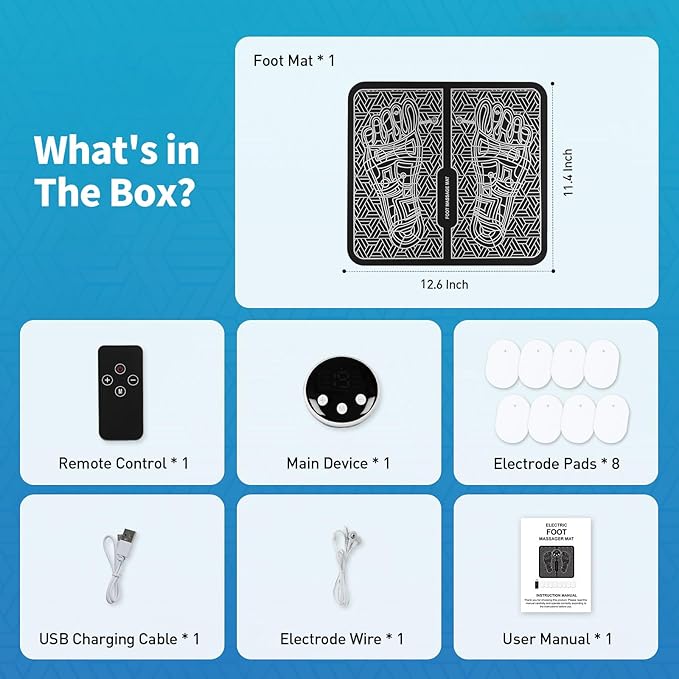 Phixnozar TENS & PMS,Transcutaneous Electronic Nerve Stimulator, EMS Foot Massage for Muscle Relaxation, LCD Display Screen