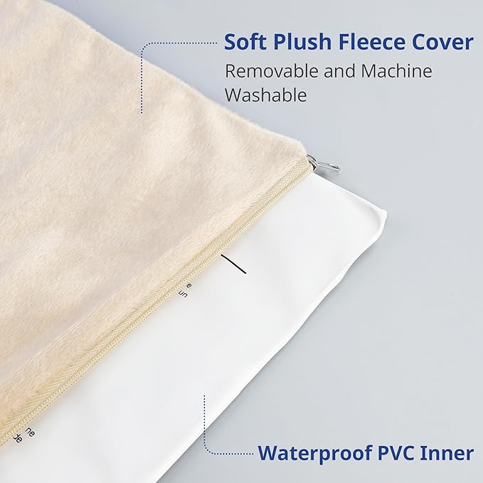 NICREW Cat Heating Pad, Temperature Adjustable Heated Cat Bed with Auto Shut Off Timer, Indoor Pet Heated Bed Mat for Small Dogs, 17.7 x 15.7 Inches, 55W