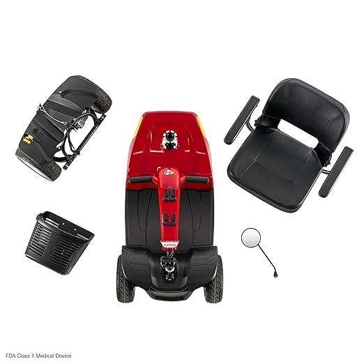 Rascal Conquest 4-Wheel Heavy-Duty Outdoor Mobility Scooter, Long-Range Battery-Powered Electric Travel, 350lb Capacity, Battery Included