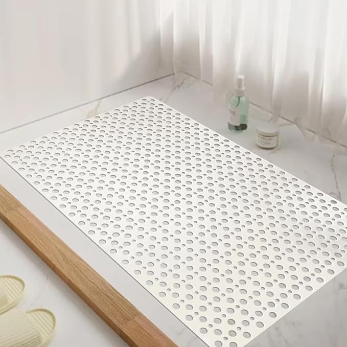 Tiamo Large Non Slip Shower Mats for Inside Shower,35.4x23.6 Inch Anti-Slip Shower Stall Mat for Elderly,Extra Long Bathtub Mat for Shower with Big Suction Cups