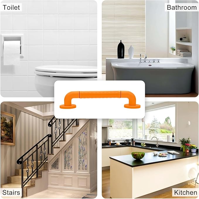 supregear Shower Grab Bar, Heavy Duty Anti-Slip Bathroom Safety Rail, Stainless Steel Support Handle for Elderly, Children, Disabilities, Ideal for Bathtub, Toilet, Kitchen, Stairway, 12 in/30 cm