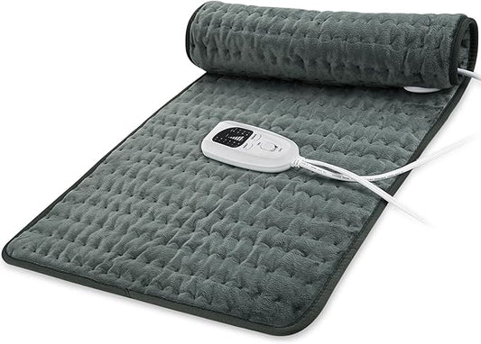 40"X20" Electric Heating pad with 6 Heat Settings, Auto Shut Off, Dry Electric Heating for Back Neck Knee Arms Legs Shoulder Heat Pads for Christmas Birthday Father's Day Mother's Day (Dark Gray)