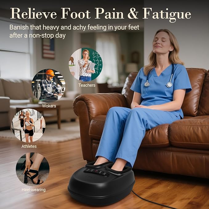 CuPiLo Foot Massager with Heat for Neuropathy - [2026 Upgraded], Mothers Day Gifts for Mom, Shiatsu Feet Massager FSA Eligible HSA Store Eligible, Fatigue Relief and Plantar Fasciitis