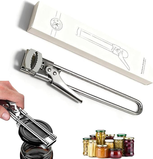 2026 New Kitchen Gadget Accessories, Adjustable Stainless Steel Jar Opener - Easy Grip for Weak Hands, Seniors, Men, Kids, Multifunctional Stainless Steel Can Opener