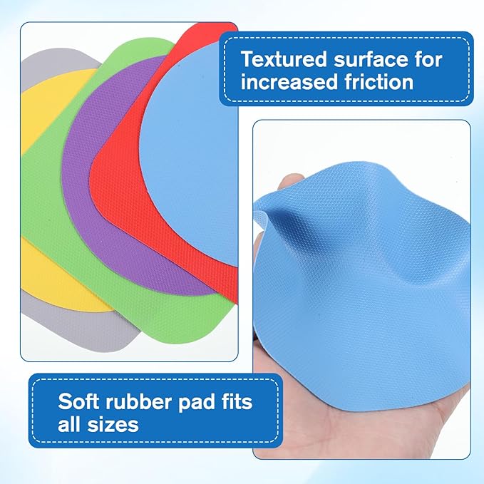 JJUNW 12Pcs Jar Opener Gripper, Jar Openers Gripper Pads, Rubber Jars Opener Kitchen Gadgets Cap Jars Openers, Grippers for Opening Ja rs for Seniors Kitchen Coasters Tool(Style A)