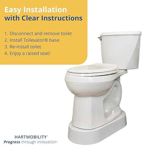 Toilet Riser - 3.5" High Toilet Riser Base for Handicap and Elderly, Extra Tall Toilet Seat Elevator, 500 lb Capacity, Easy Install Toilet Seat Riser, Compatible with Standard Toilets