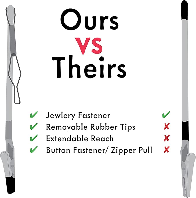 The Beadsmith EZ-Hook 3-in-1 Fastening Tool – Bracelet Fastener, Zipper Pull & Button Looper, Jewelry Aid for One-Handed Use, Ideal for Necklaces, Bracelets & Clothing