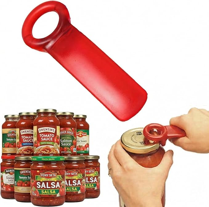Jar Opener Jar Key,Easy Grip Jar Lid Opener Plastic Jar Opener for Weak Hands,Elderly, Children