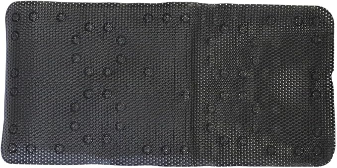 Deluxe Non Slip Shower and Bathtub Mat – Soft Cushioned Foam Bath Mat with Suction Cups and Drain Holes – Machine Washable Spa Tub Mat 36” x 17” (Black)