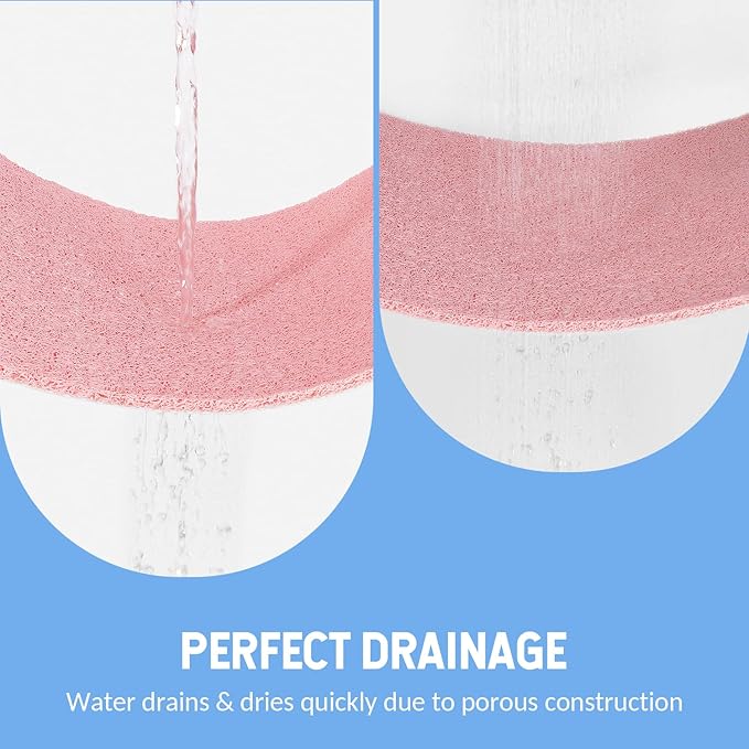 Hargiis Non-Slip Bathtub Mat, Anti Slip Shower Mat, Fast Drying Bathtub Mats, Foot Scrubber Mat, Anti Slip Mat for Tub, Floor, Bathroom, Kitchen, Home, Hotel (Pink 40"×16")