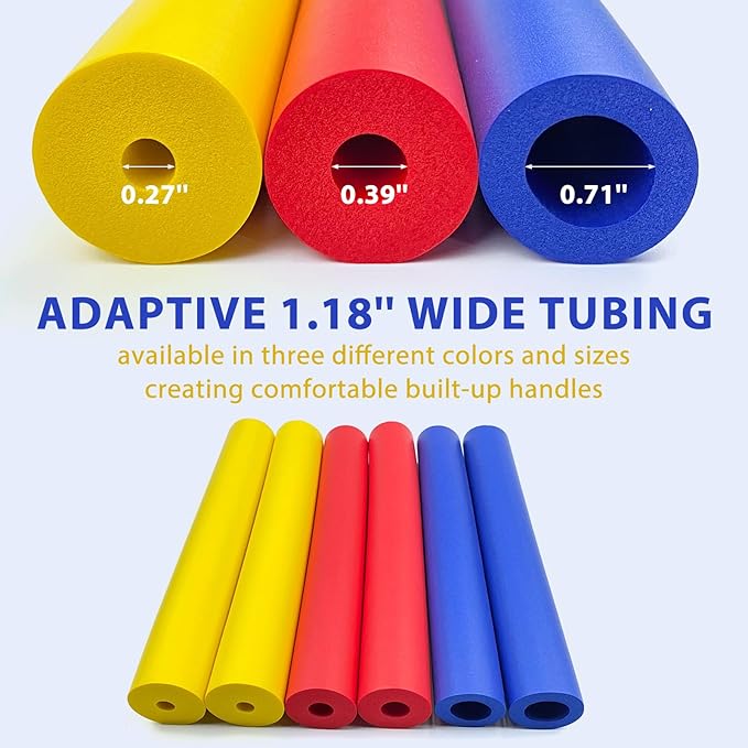 9pcs Foam Grip Tubing Adaptive Utensils Grip Tubing, Built up Grip Aid for Utensils, Tools and Pens for Elderly, Arthritic, Handicapped
