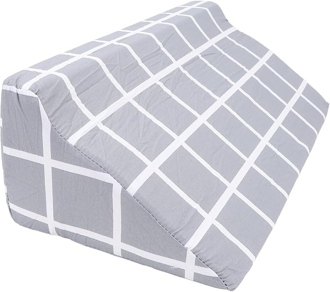 Wedge Pillow for Sleeping, Bed Wedge Pillow with High Density Foam, Triangle Pillow Wedge, Elevated Body Pillow for Back Support, Wedge Pillow for Back, Leg and Knee Support