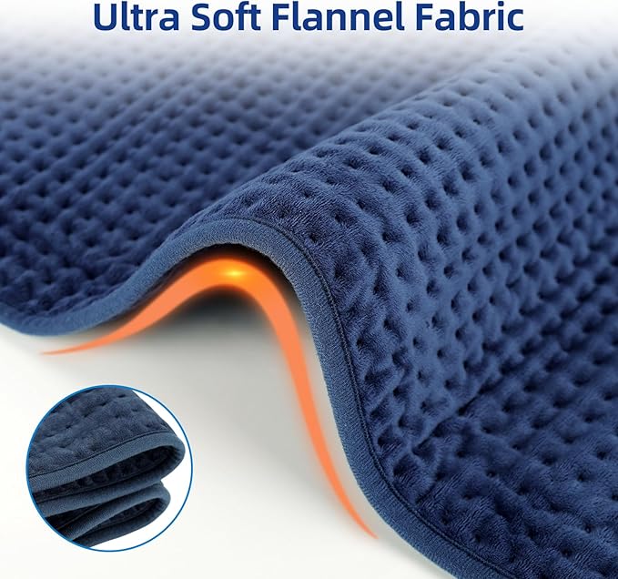 Comfytemp Extra Large Heating Pad for Back & Period, 33''x 17'' King Size FSA Eligible Pack, Birthday Gifts for Women Men Mom Dad & Mother Day Gift, HSA Electric XL Heat Wrap for Body, Washable, Blue