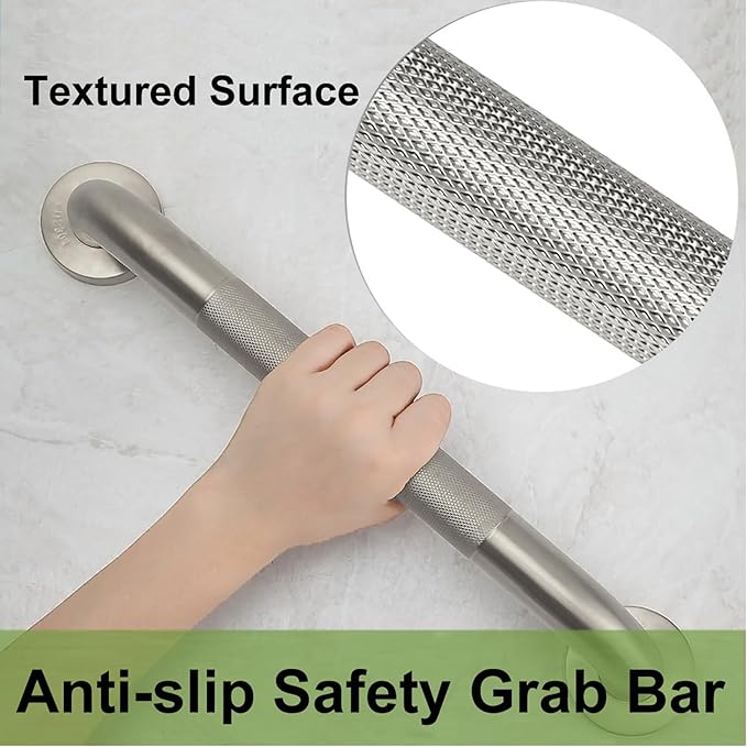 20 Inch Shower Grab Bar, Anti Slip Grab Bar for Bathtubs Showers Toilet, Safety Stainless Steel Shower Handles Hand Rail for Senior, Elderly, Handicap, Pregnant, Children