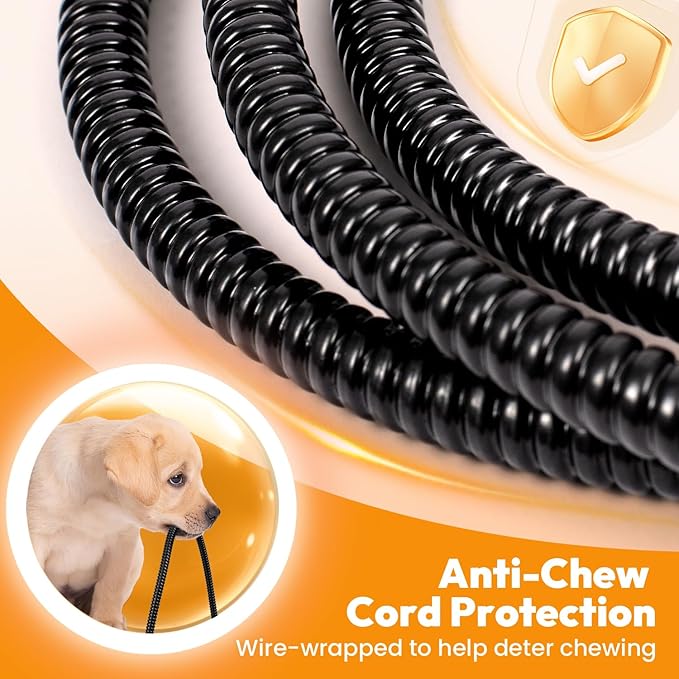 Niubya Pet Heating Pad for Dogs and Cats, Adjustable Temperature and Waterproof Pet Heated Mat with Timer, Electric Heating Pet Bed with Chew Resistant Cord and Soft Washable Cover, 24" x 18"