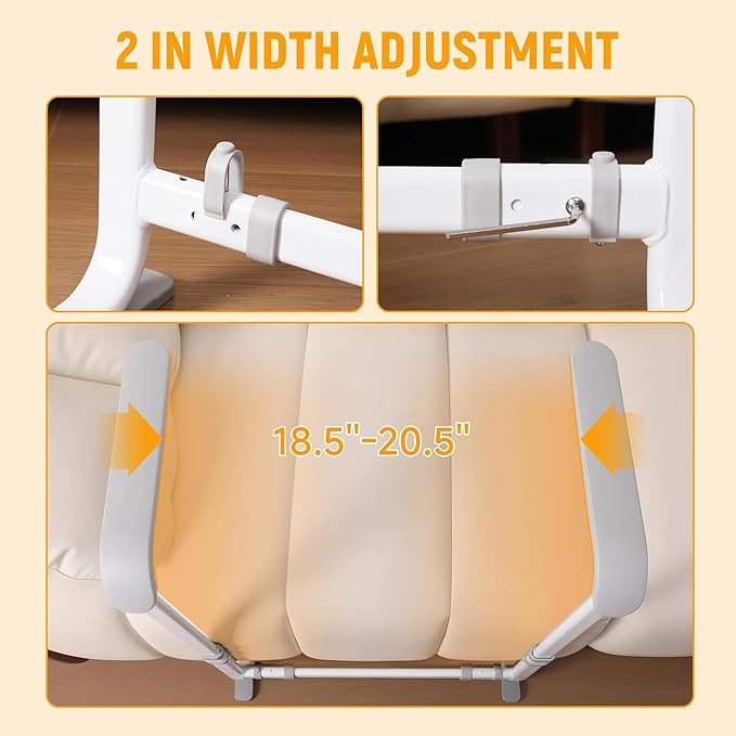 Couch Stand Assist with Handrails, Width and Height Adjustable Stand Assist Aid for Elderly, Up to 400 LBS, Sofa and Chair Lift Assist Devices for Seniors, Disabled and Patients, Gray