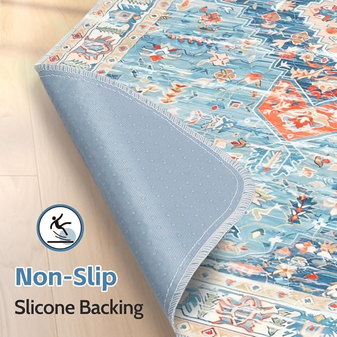 Washable Pee Pads for Dogs 2 Pack Reusable Puppy Training Pads 60"x48" Super Absorbent Waterproof Dog Training Pads, Non-Slip Potty Pads Whelping Pads Litter Mat Pet Supplies - Blue/Mix