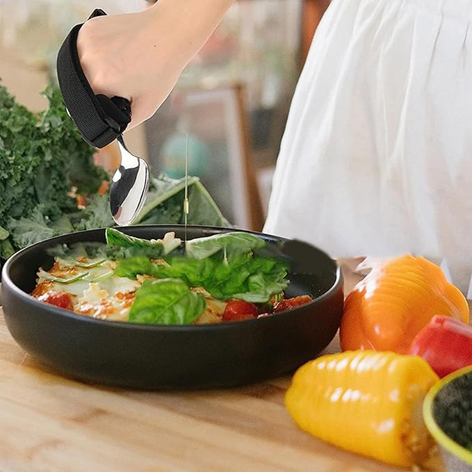 Universal Cuff, Utensil Holder for Holding Utensils, Adjustable Gripping Strap, Eating Aid for Elderly or Individuals with Weak Grip, Makes Mealtime or Other Activities Easier