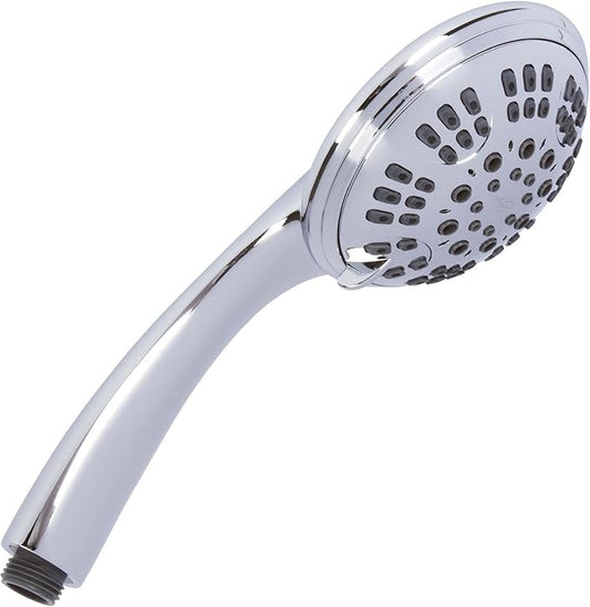 Aqua Elegante 6 Function Luxury Handheld Shower Head - Adjustable Pressure Rainfall Spray With Removable Nozzle For The Bathroom, Chrome