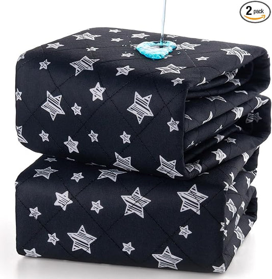 Waterproof Bed Pads Washable, Absorbent Chuck Pads for Incontinence, Washable Pee Pads for Dogs, Waterproof Mattress Protector for Seniors, Bedwetting Kids, Hospitals, Pets, 34"x52" 2 Pack