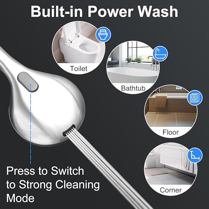 Handheld Shower Head with All Metal Holder,10-mode Showerhead Built-in Power Wash & Extra Long 6 ft. Stainless Steel Hose,Low Flow Water Saver Premium Chrome 1.8 GPM