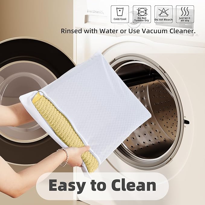 TYUU Bathroom Rugs Non Slip Washable, Super Absorbent Thin Bath Mat Quick Dry Low Pile Bathroom Rug, Yellow 24"x47"