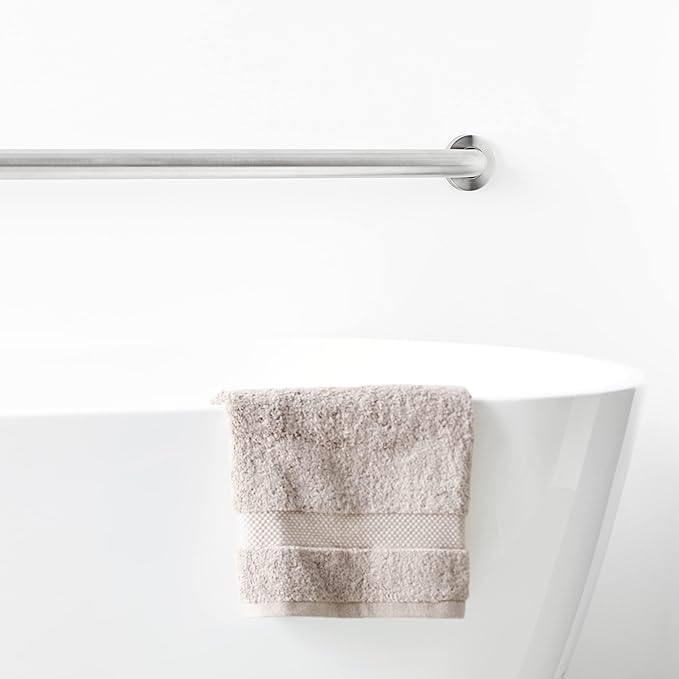 Amazon Basics Bathroom Safety Handicap Grab Bar, 36 Inch Length, 1.5 Inch Diameter, 500LBs Capacity, ADA Compliant, Stainless Steel